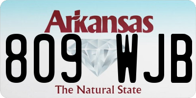 AR license plate 809WJB