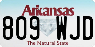 AR license plate 809WJD