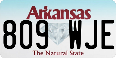 AR license plate 809WJE