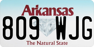 AR license plate 809WJG