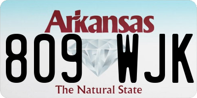 AR license plate 809WJK