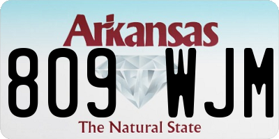 AR license plate 809WJM