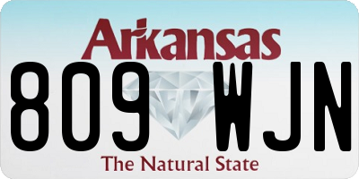 AR license plate 809WJN