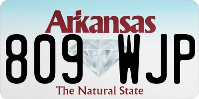 AR license plate 809WJP