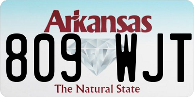 AR license plate 809WJT
