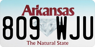 AR license plate 809WJU