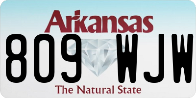 AR license plate 809WJW