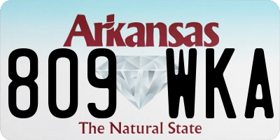 AR license plate 809WKA