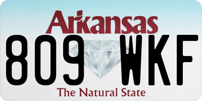 AR license plate 809WKF