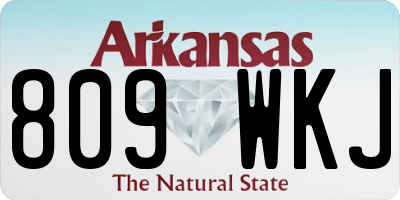 AR license plate 809WKJ