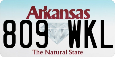 AR license plate 809WKL