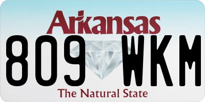 AR license plate 809WKM