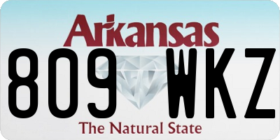 AR license plate 809WKZ