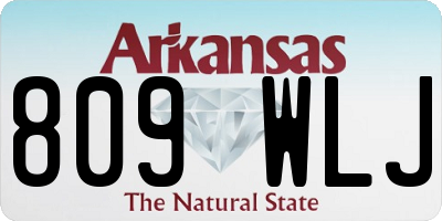 AR license plate 809WLJ