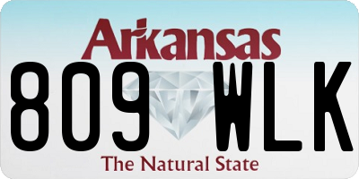 AR license plate 809WLK
