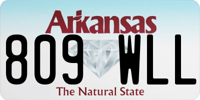 AR license plate 809WLL