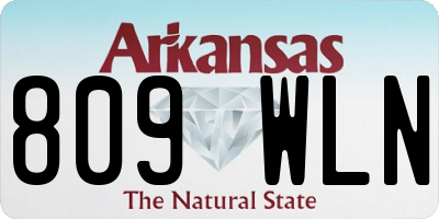 AR license plate 809WLN