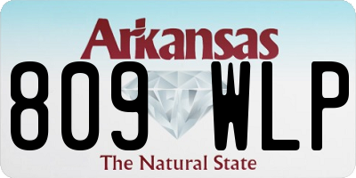 AR license plate 809WLP