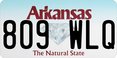 AR license plate 809WLQ