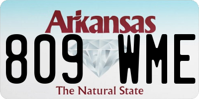 AR license plate 809WME