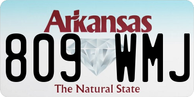 AR license plate 809WMJ