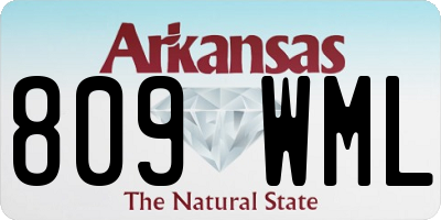 AR license plate 809WML