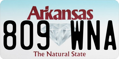 AR license plate 809WNA