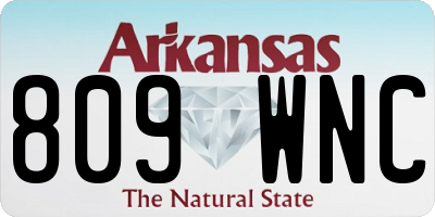 AR license plate 809WNC