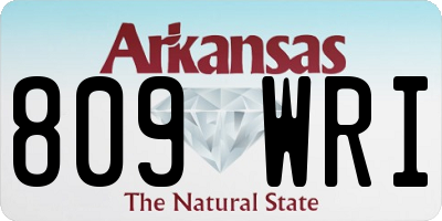 AR license plate 809WRI