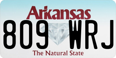 AR license plate 809WRJ