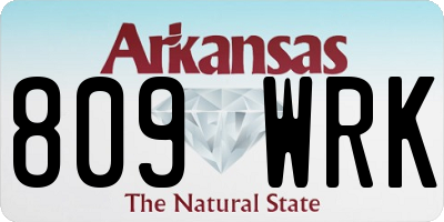 AR license plate 809WRK