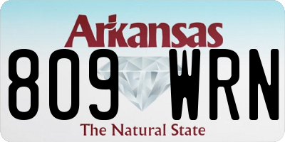 AR license plate 809WRN