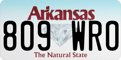 AR license plate 809WRO