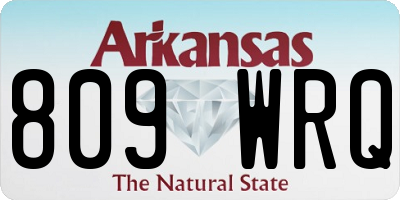 AR license plate 809WRQ