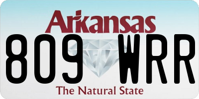 AR license plate 809WRR
