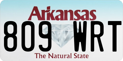 AR license plate 809WRT