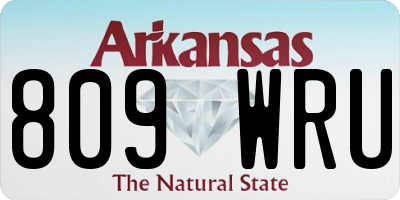 AR license plate 809WRU