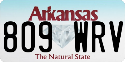 AR license plate 809WRV