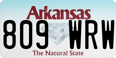 AR license plate 809WRW