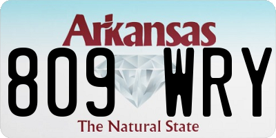 AR license plate 809WRY