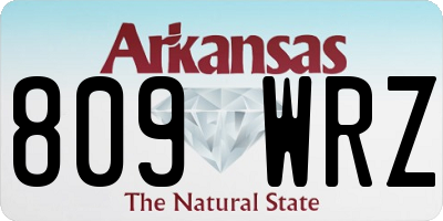 AR license plate 809WRZ