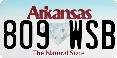 AR license plate 809WSB