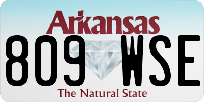 AR license plate 809WSE