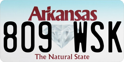 AR license plate 809WSK