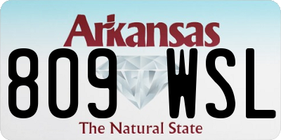 AR license plate 809WSL