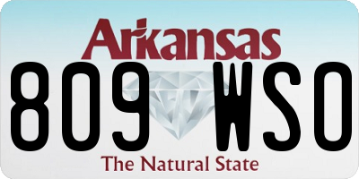 AR license plate 809WSO