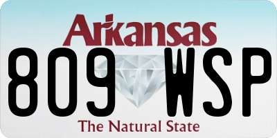 AR license plate 809WSP