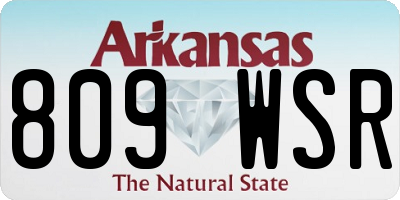 AR license plate 809WSR