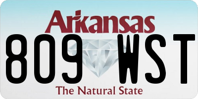 AR license plate 809WST