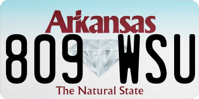 AR license plate 809WSU